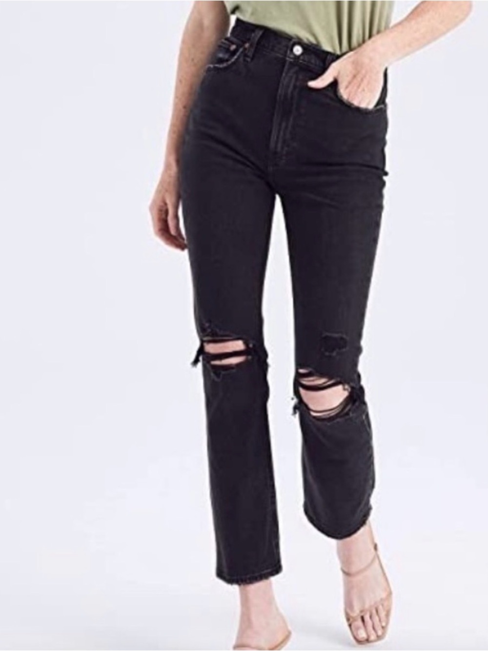 Abercrombie Ankle Straight Ultra High Rise Jeans